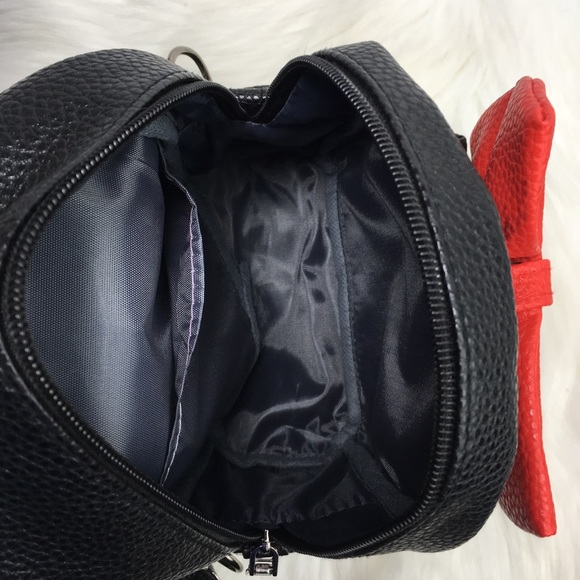 Black and red mini backpack - Picture 5 of 6